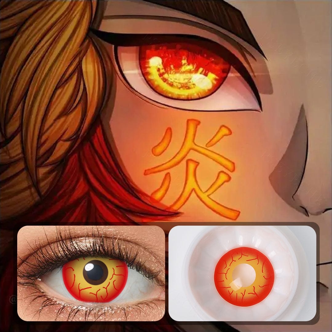 Kyojuro Fireball Eyes contacts for anime costume