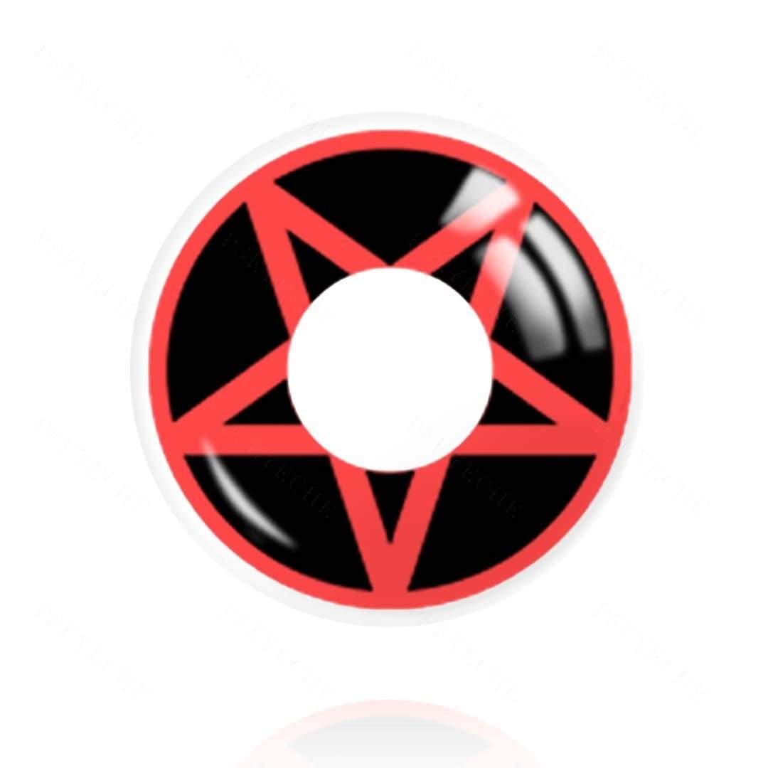 Red Pentagram eye lenses