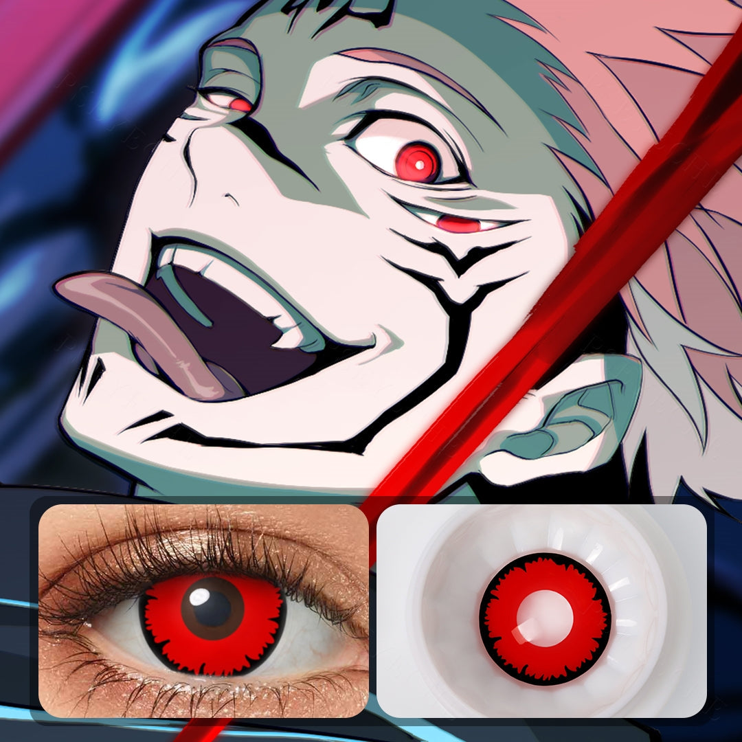 Red Angelic contacts for anime costume