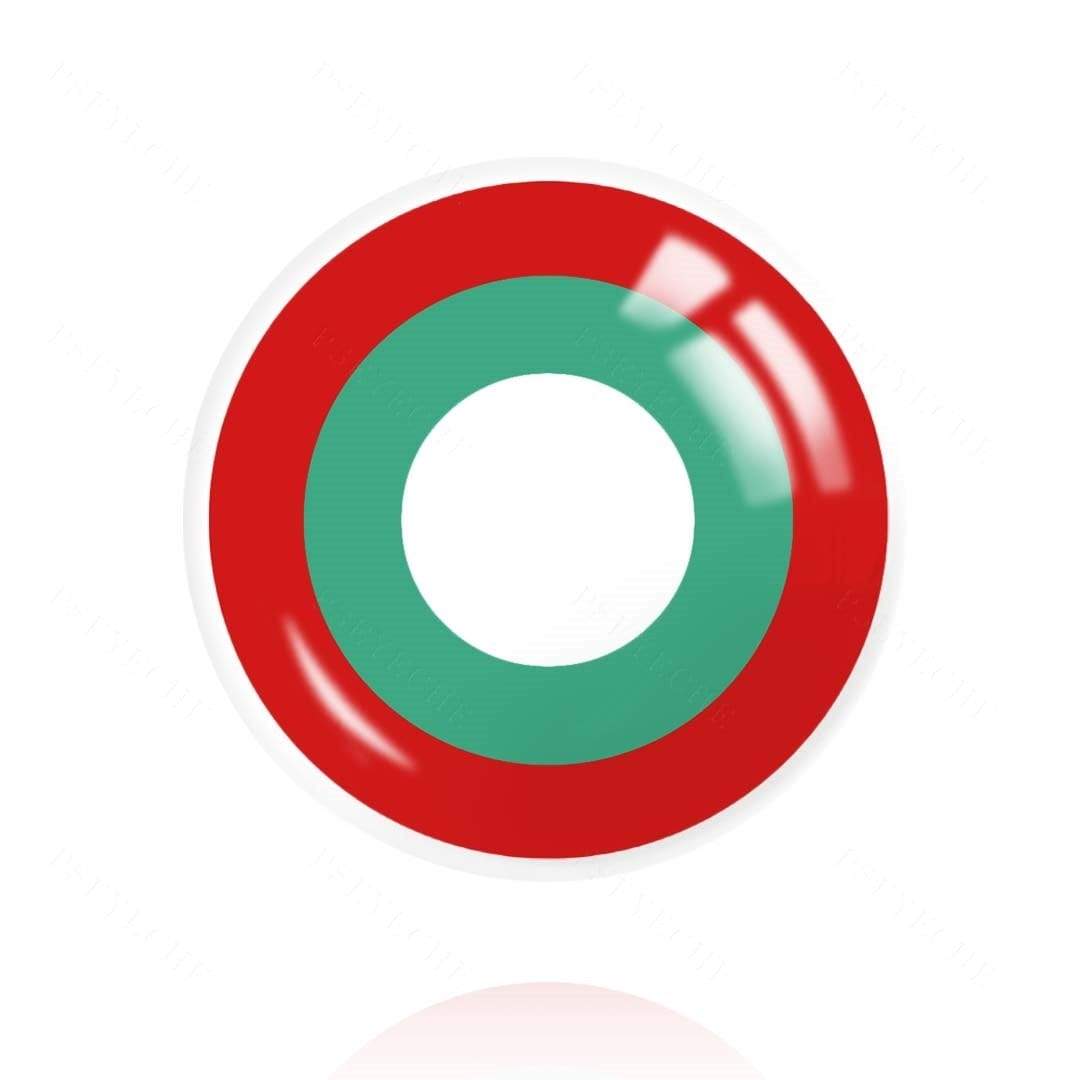 Red And Green Circle eye lenses