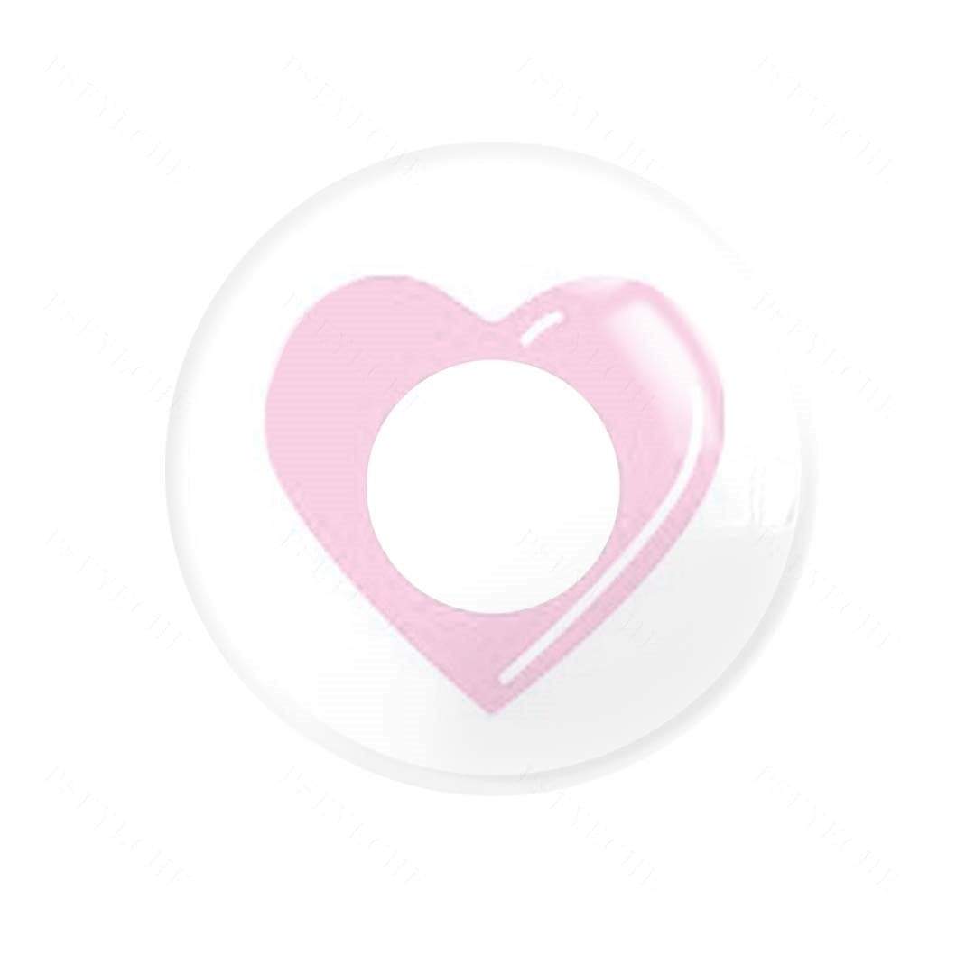 Pink Heart eye lenses