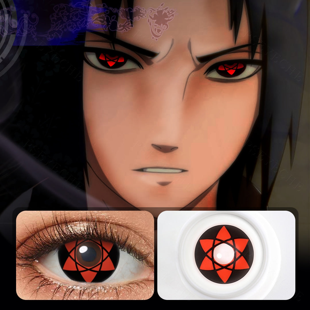 Sasuke Mangekyou Sharingan Naruto Anime Cosplay Contacts