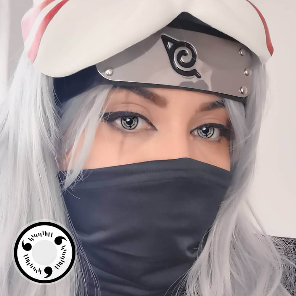 White Sharingan Naruto Cosplay Contacts