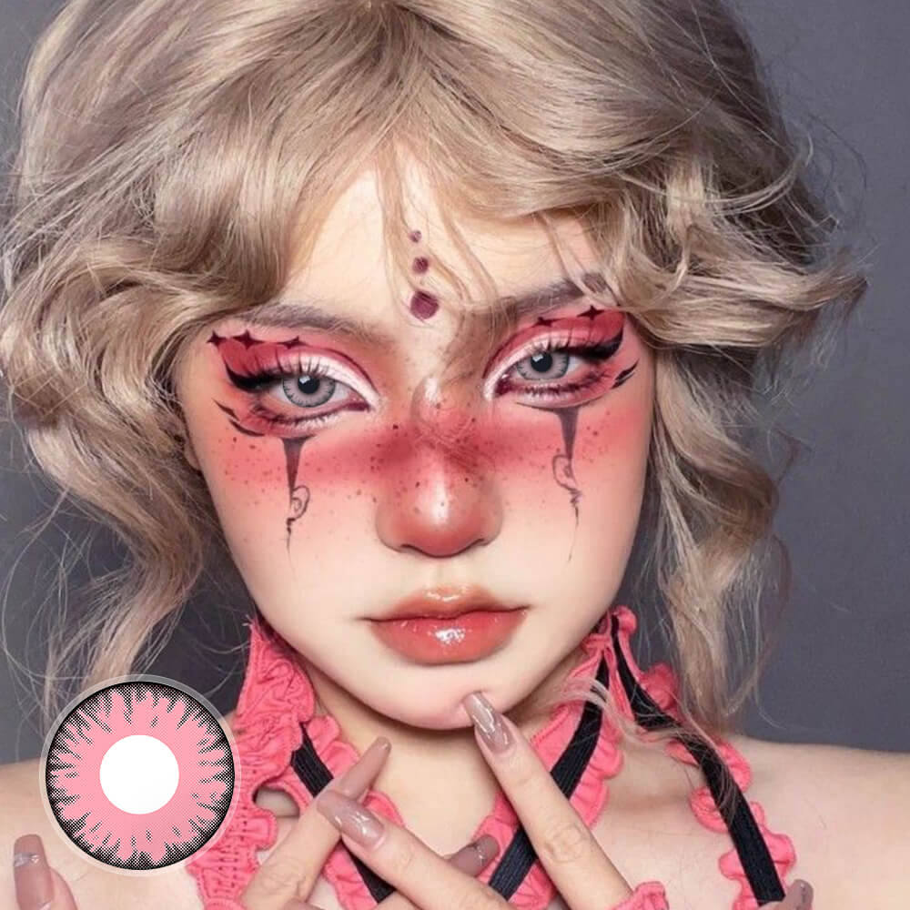 Pink Vampire contacts for cosplay