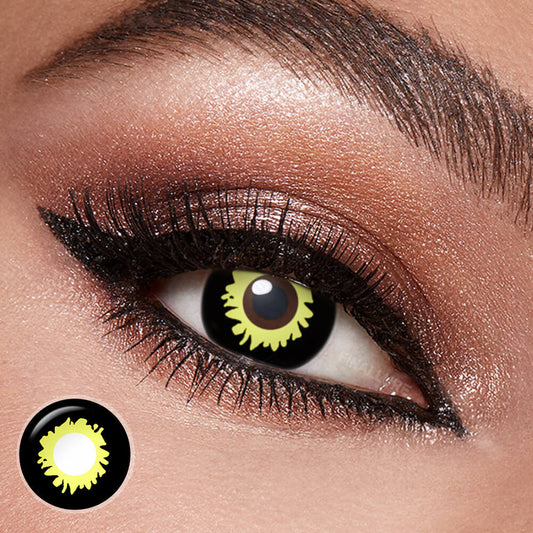 Black And Yellow Eclipse Contacts