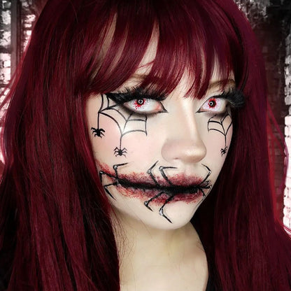 Crazy Blood Splat Contacts for Halloween