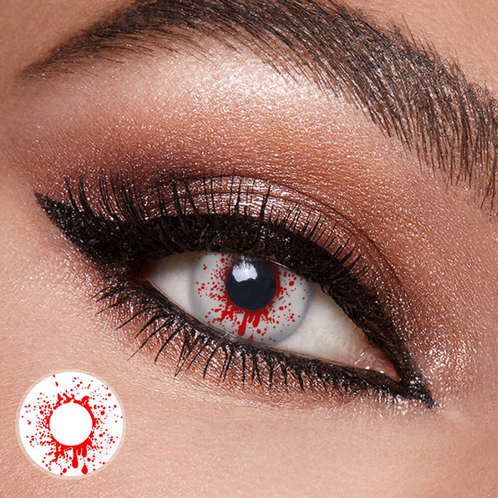 Crazy Blood Splat Zombie Cosplay Contact Lenses