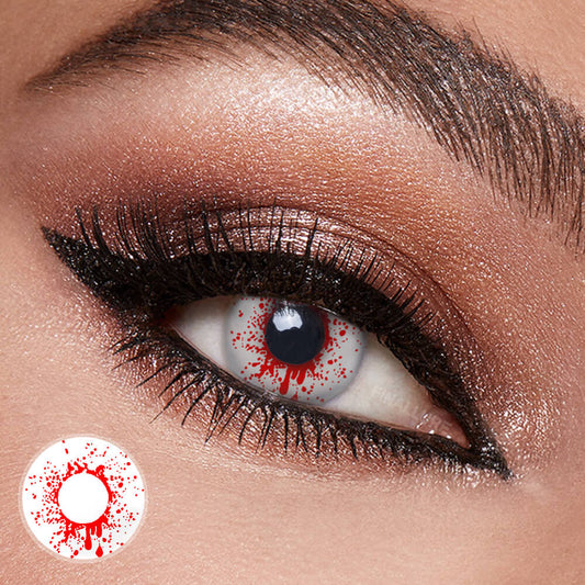 Crazy Blood Splat Zombie Cosplay Contact Lenses