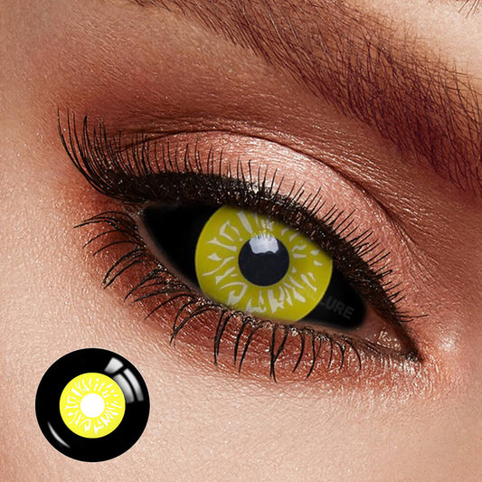 Ghoul Black & Yellow Sclera Contacts