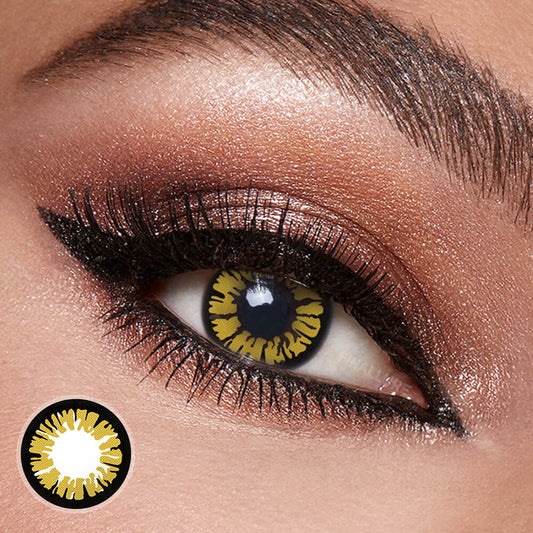 Halloween Glamor Yellow Contact Lenses