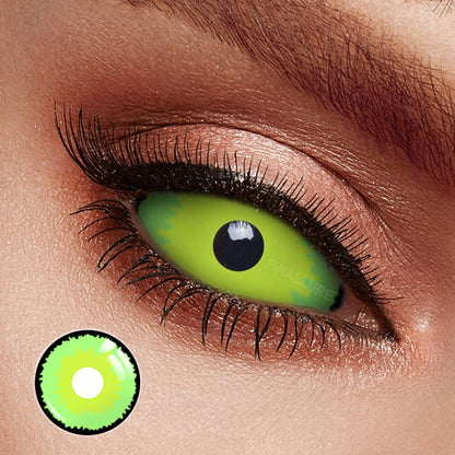 Halloween Green Demon Sclera Contacts