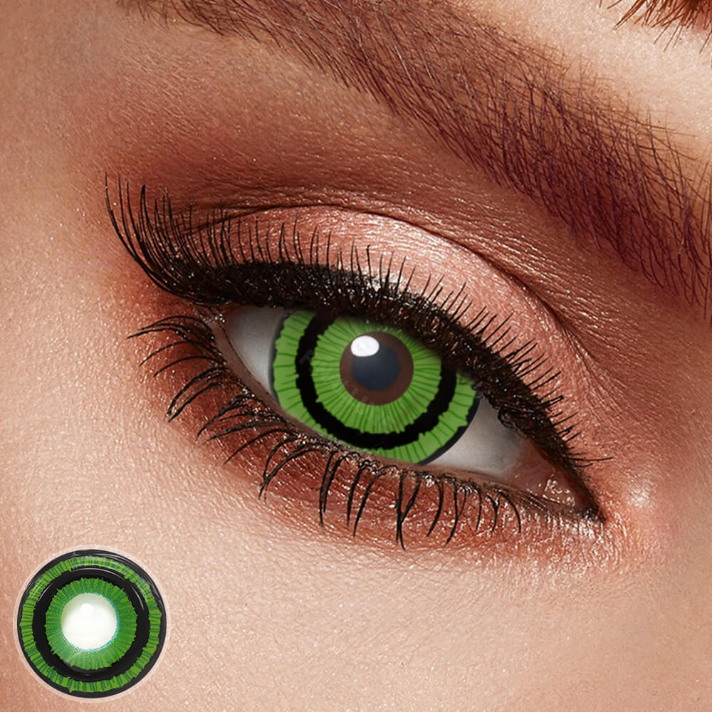 Halloween Green Goblin Mini Sclera Contact Lenses