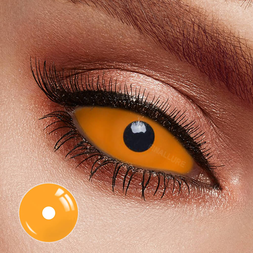 Halloween Orange Eye Cosmetic Cosplay Sclera Contacts