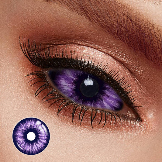 Halloween Purple Flash Cosmetic Sclera Contacts