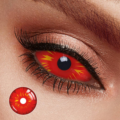 Halloween Red Fire Sclera Cotnacts