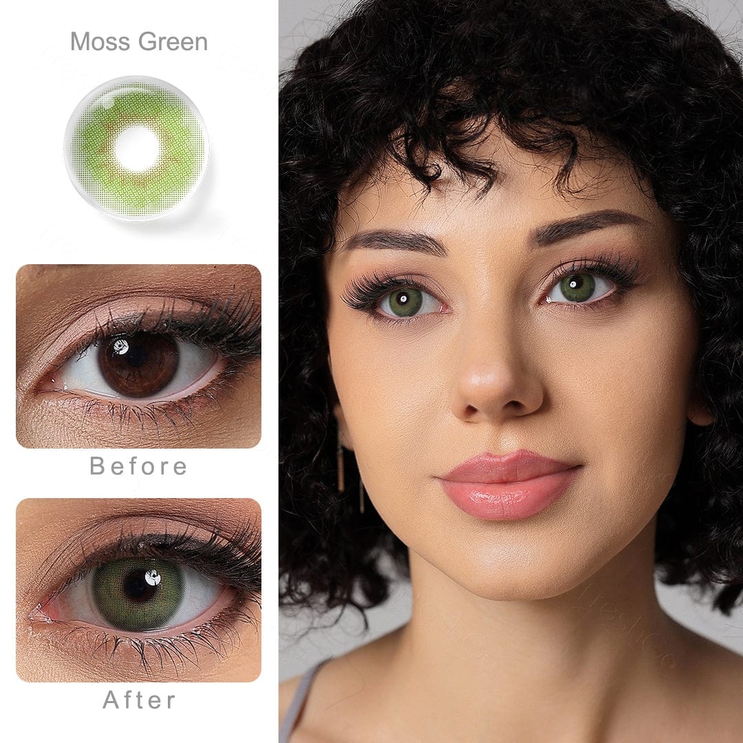 Moss Green contact lenses