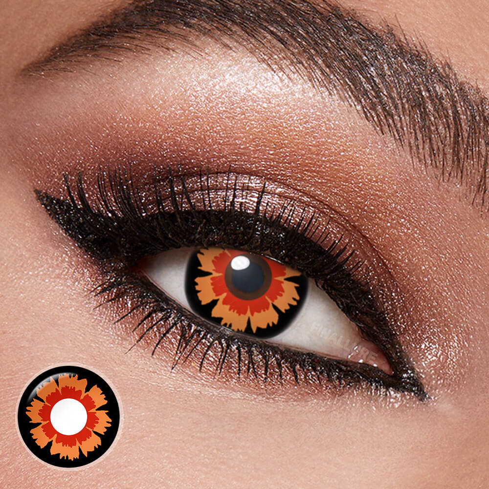 Petal Pattern Halloween Anime Eye Contacts