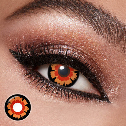 Petal Pattern Halloween Anime Eye Contacts