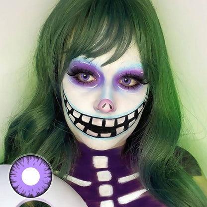 Purple Halloween contacts for cosplay