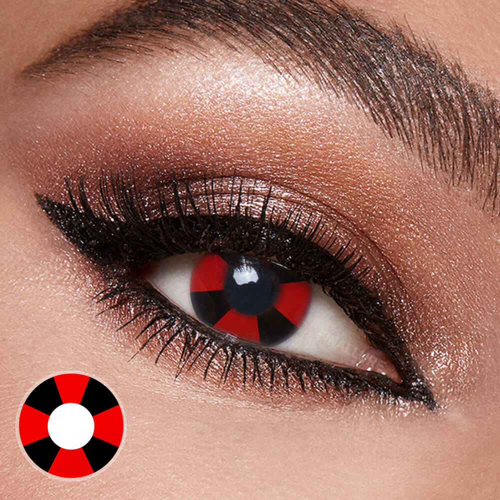 Red Black Cross Contact Lenses