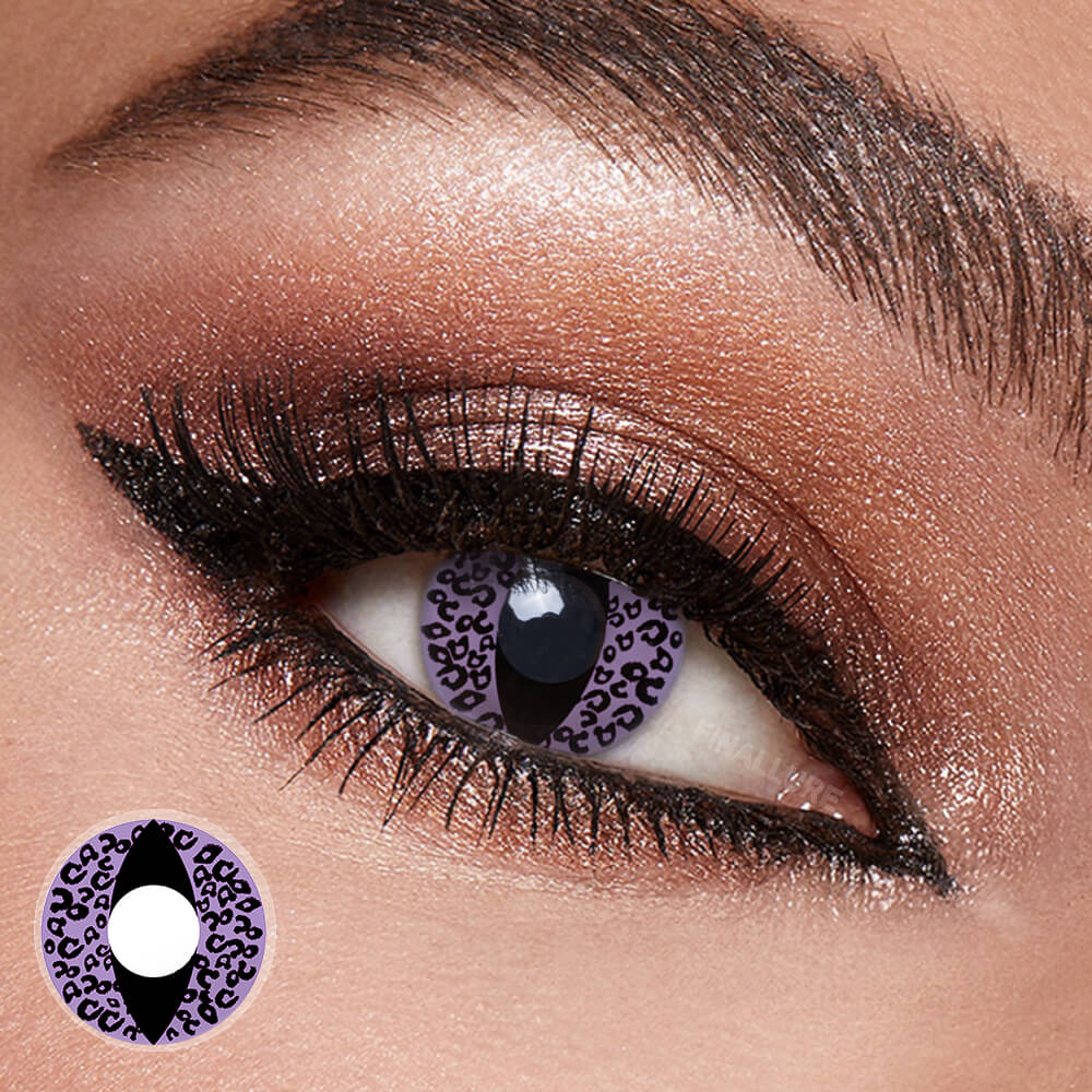 Violet Cheetah Cat Eyes Contact Lenses