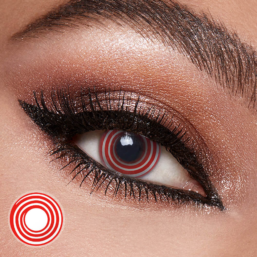 Red Spiral Contact Lenses