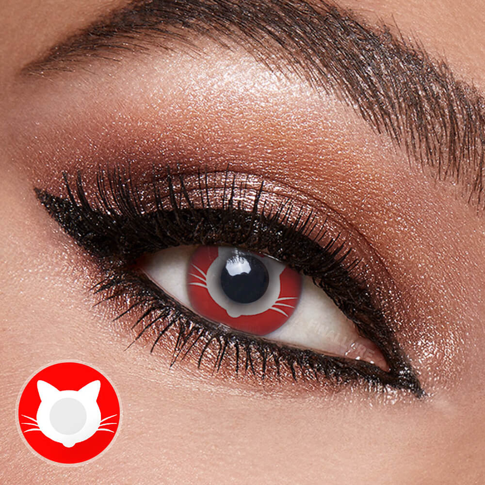 Red Kitty Contact Lenses