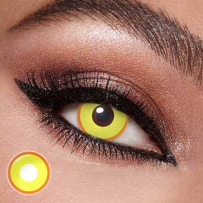 Yellow Orange Ring Eyes Contacts