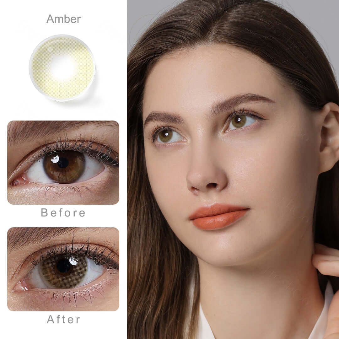 amber eye contact lenses