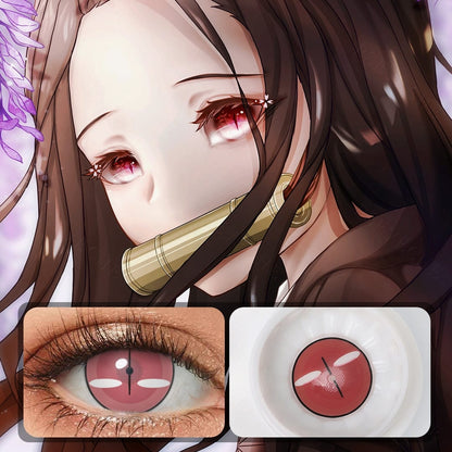 nezuko kamado Anime Pink eye cosplay contacts