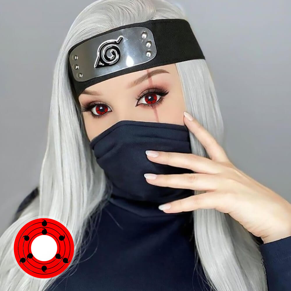 rinnegan red sharingan eye cosplay contacts 